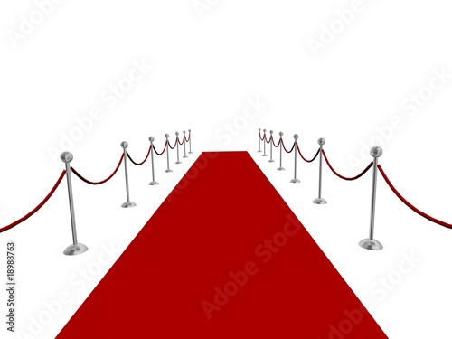Red carpet rolled into distance