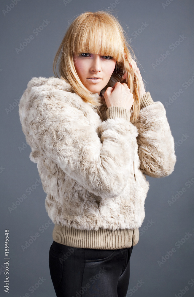 beautiful blond winter girl beautiful blond winter girl
