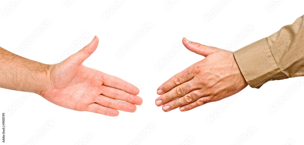 Hands ready for handshake Hands ready for handshake