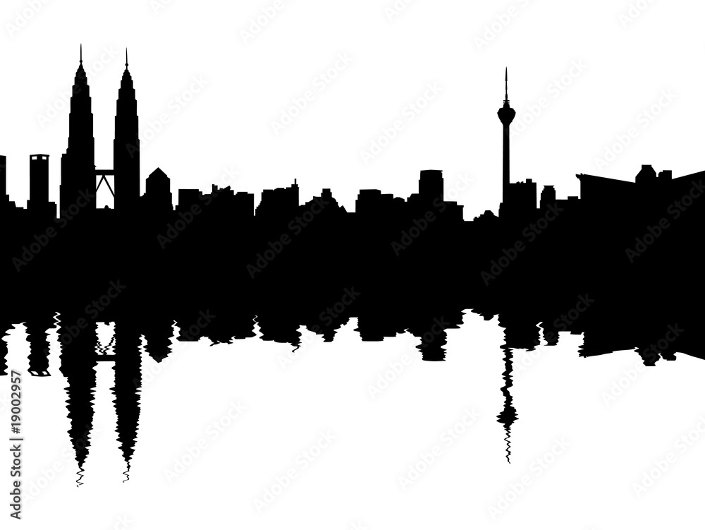 Kuala Lumpur Skyline reflected