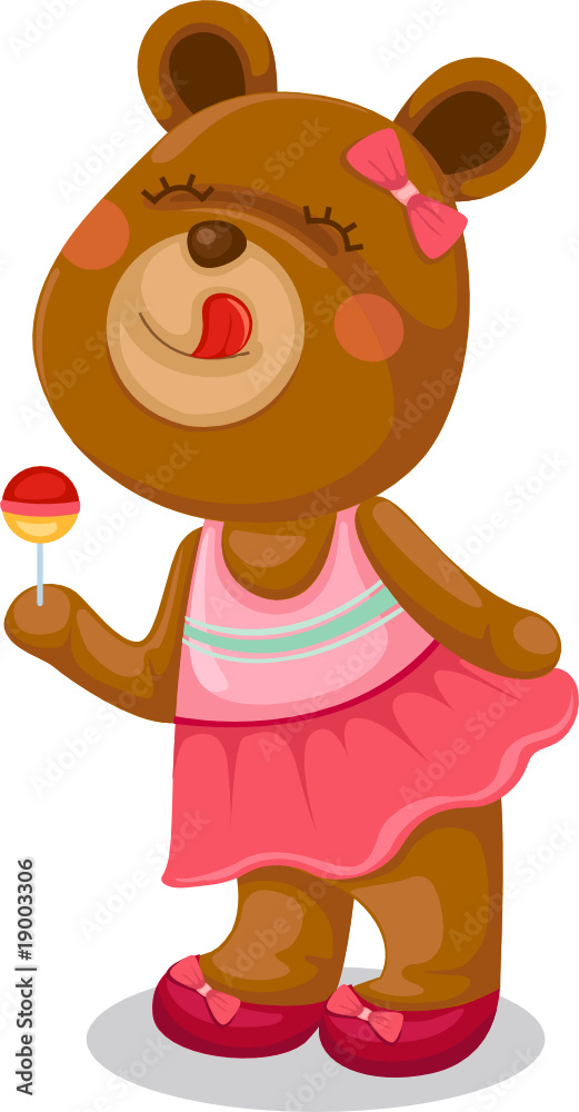 Fototapeta premium bear with candy