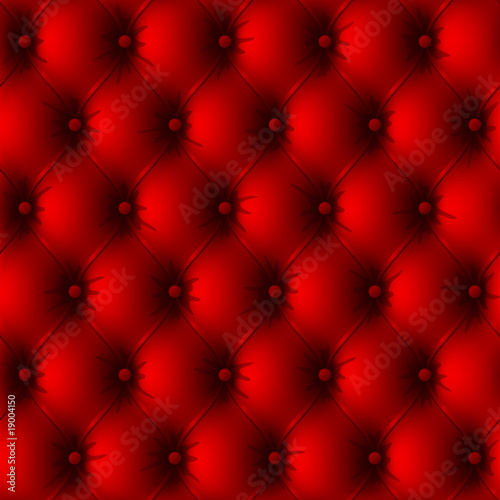 Red old leather upholstery. Seamless. Vector.