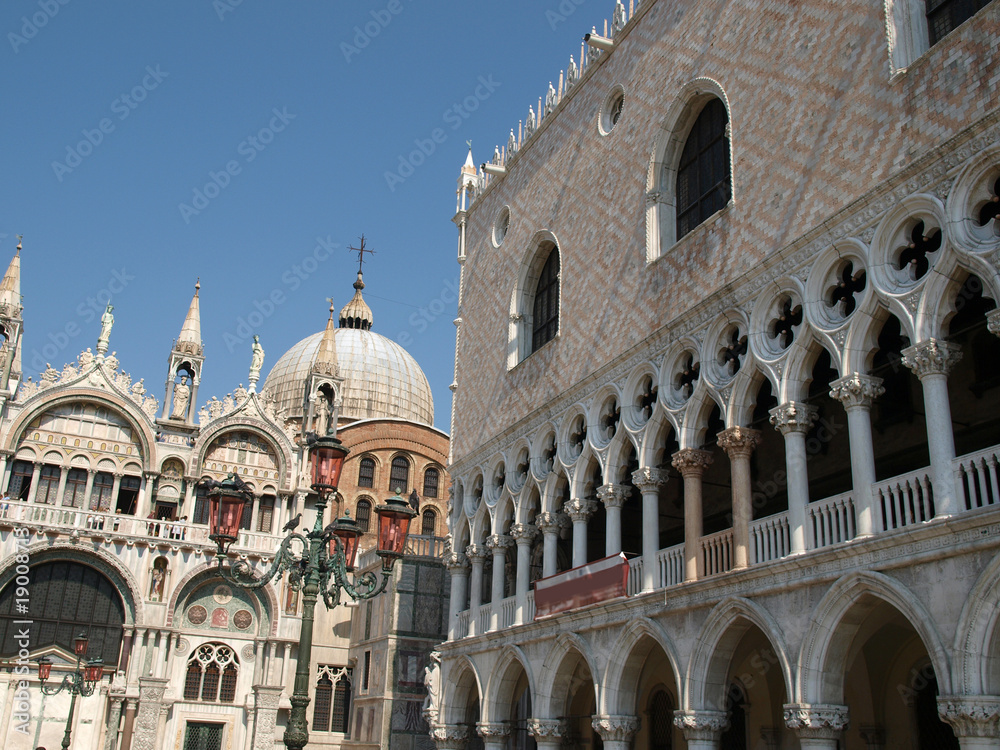 Venice - The basilica of St Mark's and Doge's Palace