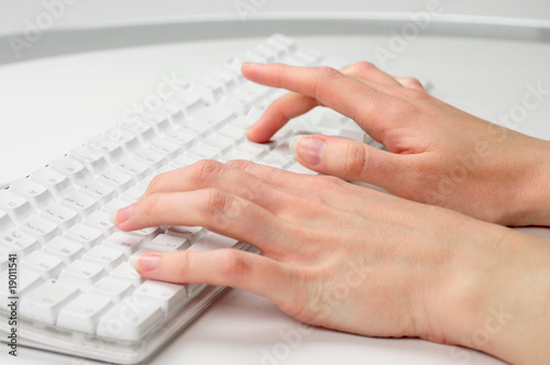 typing fingers