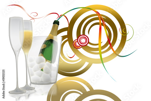 cotillons et champagne