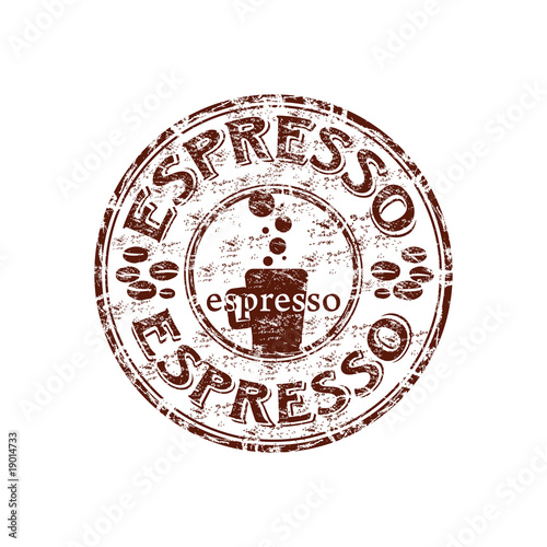 Espresso grunge rubber stamp