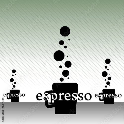 Abstract espresso cups