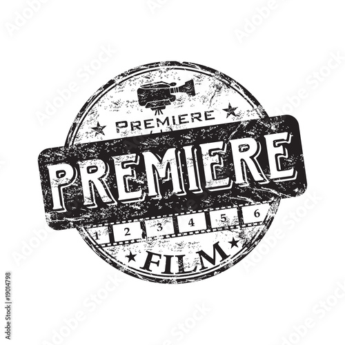 Film premiere rubber stamp