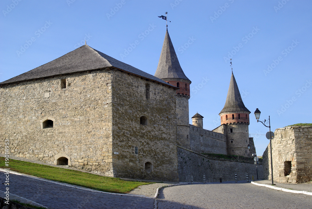The medieval fortress of Kamianets in Podillia, Ukraine