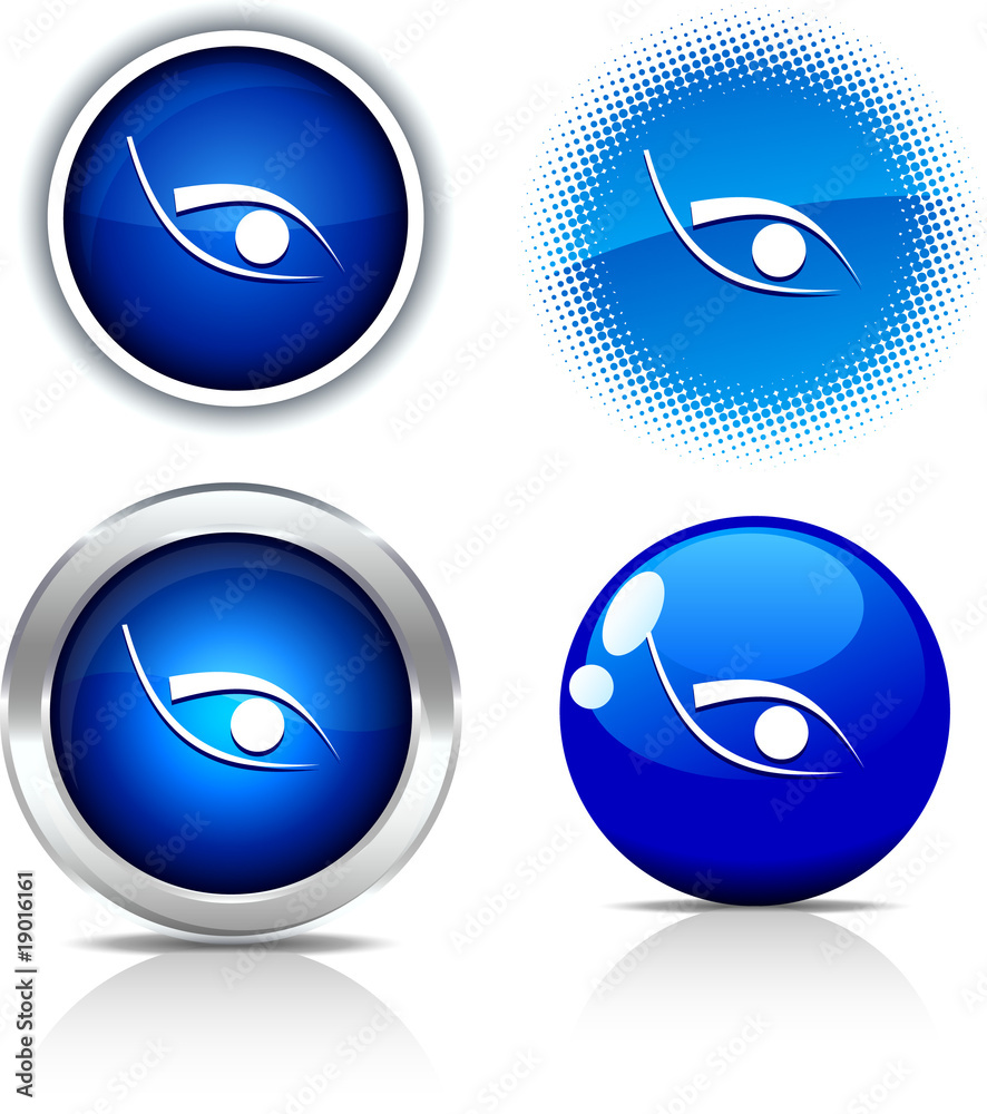 Eye beautiful buttons. Vector illustration. Eye beautiful buttons. Vector illustration.