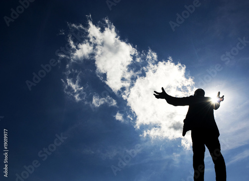 Photography Raised arms statue
