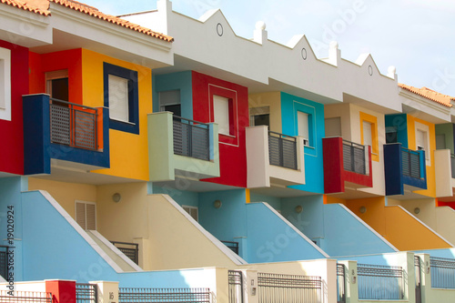 Colored houses in Tenerife photo