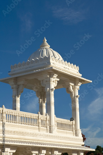 Religious place of worship, BAPS Swaminarayan Sanstha Hindu Mandir Temple made of marble in Lilburn, Atlanta. photo
