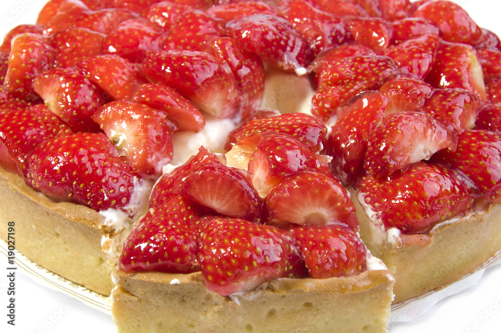 Slice of strawberry cake Slice of strawberry cake