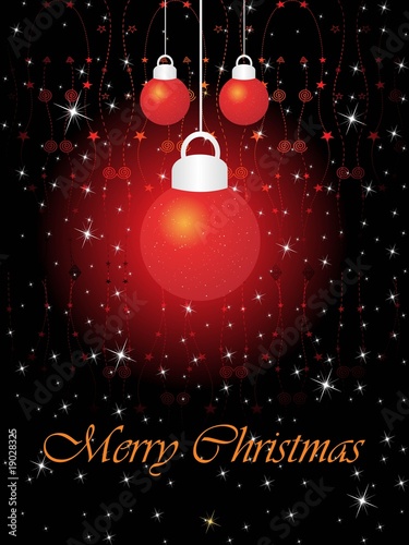 stylish background with hanging xmas ball