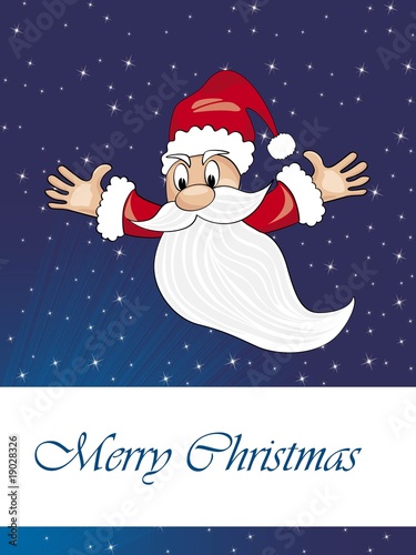 background with flying santa claus
