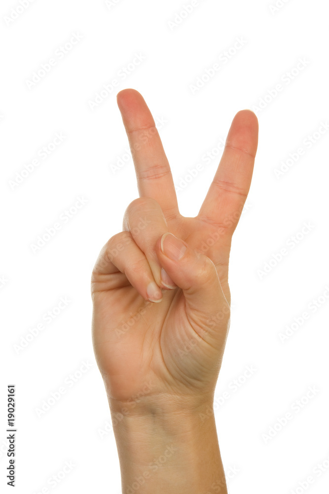 Finger spelling, hand alphabets, letter V Finger spelling, hand alphabets, letter V