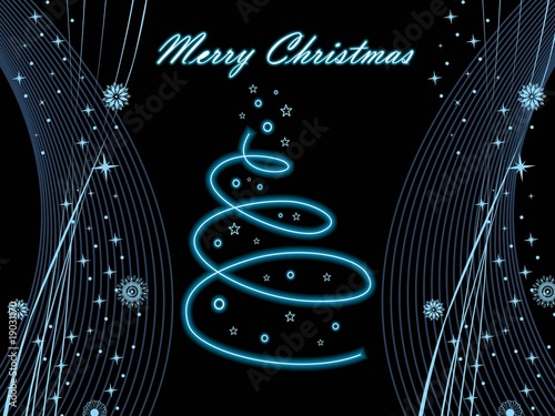 black background with xmas tree