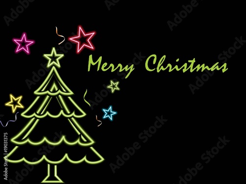 background with xmas tree, star