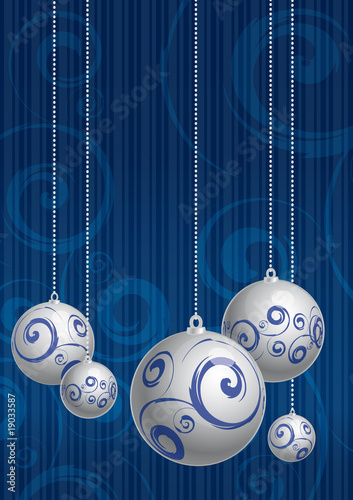 blue xmas card [vector in CMYK]