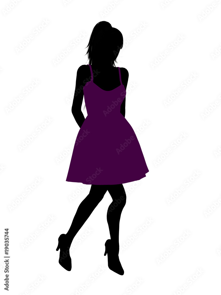 Fashionable Female Illustration Silhouette Fashionable Female Illustration Silhouette