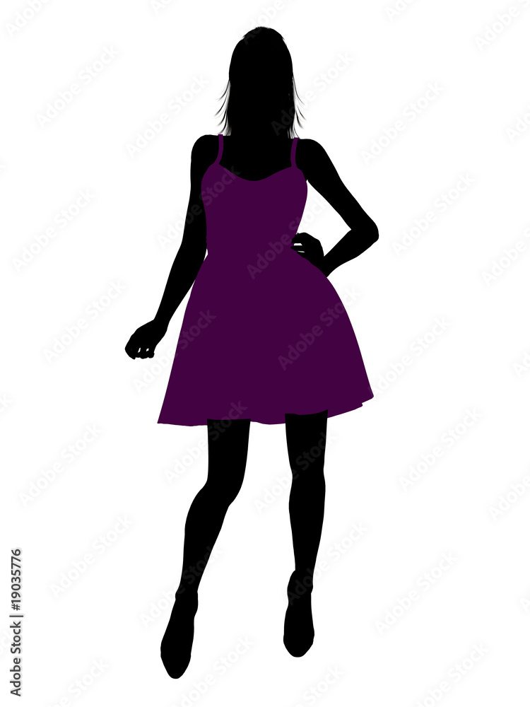 Fashionable Female Illustration Silhouette Fashionable Female Illustration Silhouette