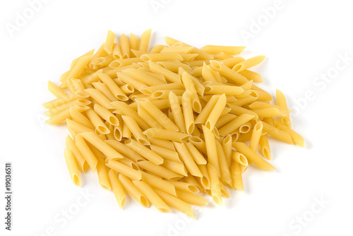 Pasta on the white background