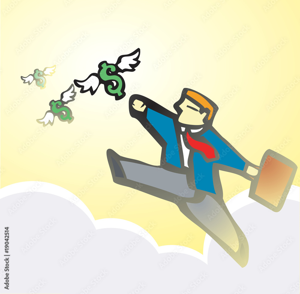 Businessman Chasing Money Businessman Chasing Money