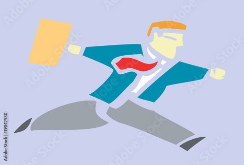 Running Businessman