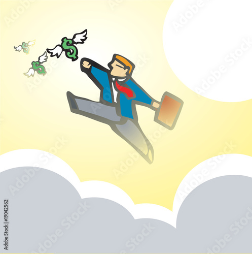 Businessman Chasing Money #2