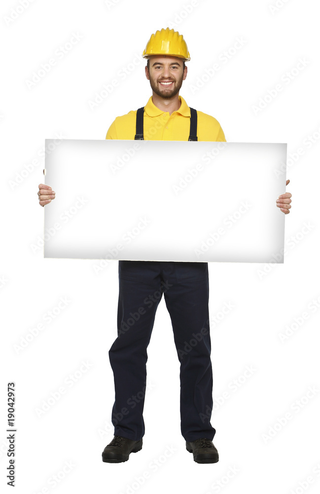 handyman hold white board handyman hold white board