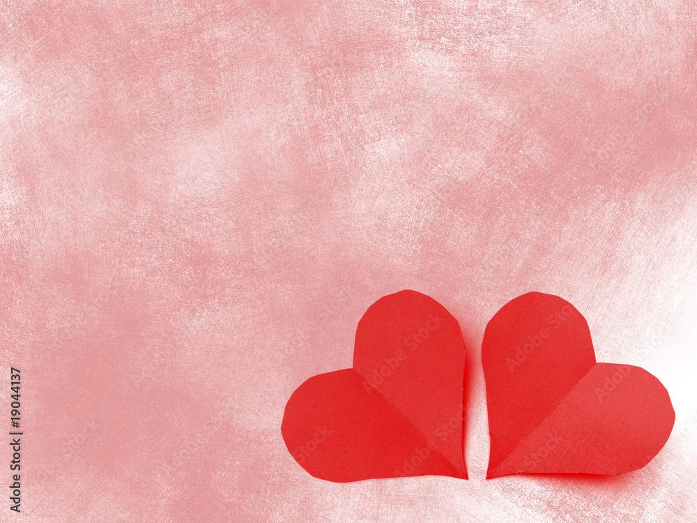 Fototapeta premium Dos corazones san valentín