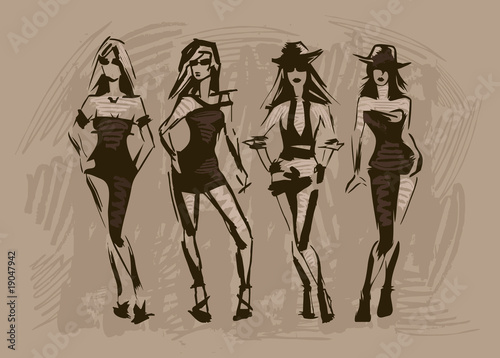 The sketch of female fashion