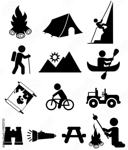 Camping icons