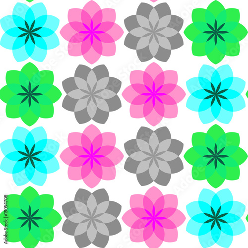 colored flowers seamless pattern 3