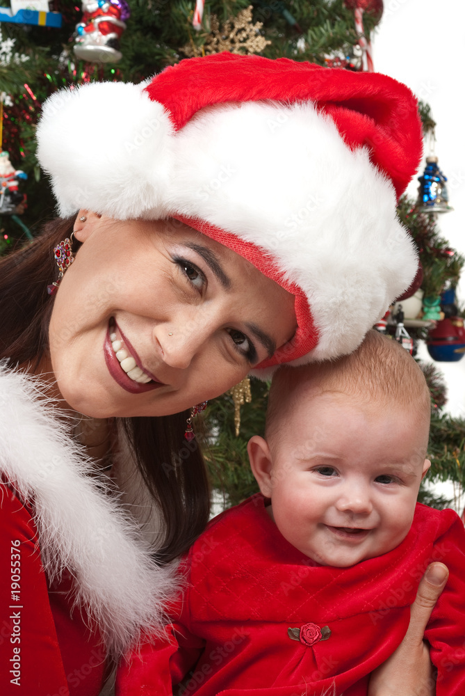 Mom and Baby Santa Mom and Baby Santa