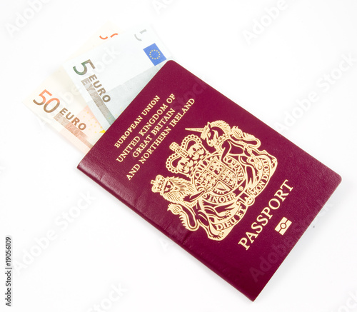 passport and euros photo