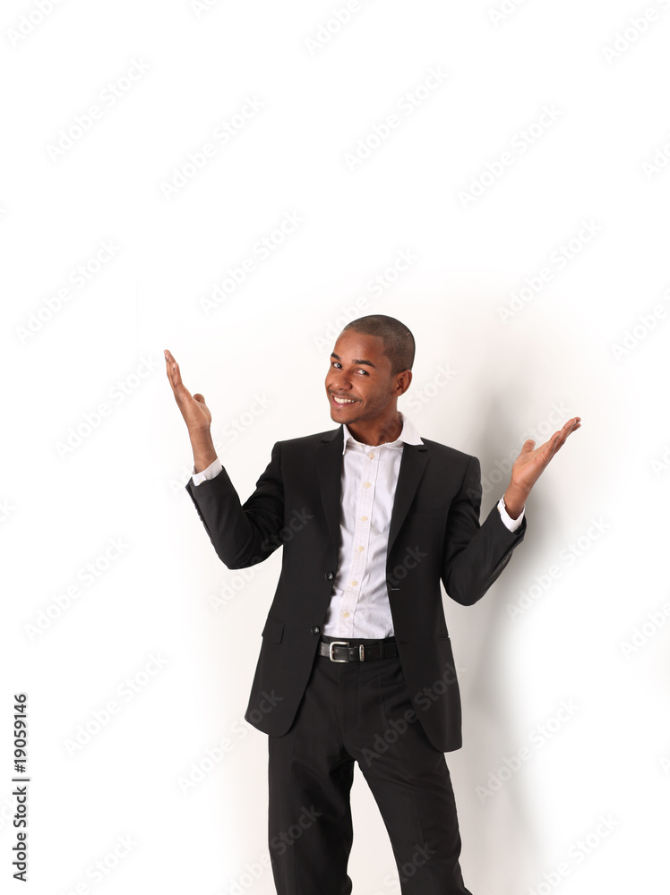 Business Mann am weißen Hintergrund Business Mann am weißen Hintergrund