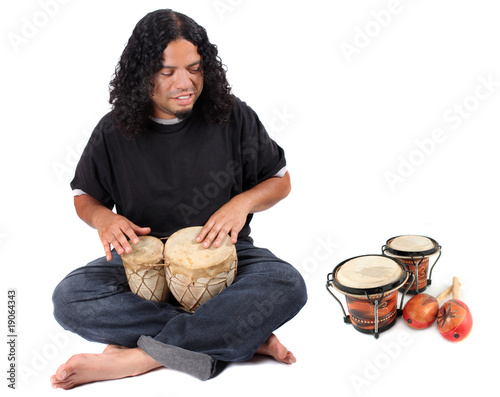 Obraz na plátně Ethnic drummer