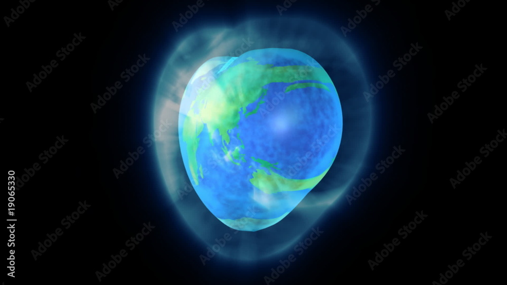 Spinning and looping heart shaped Earth globe. Spinning and looping heart shaped Earth globe.