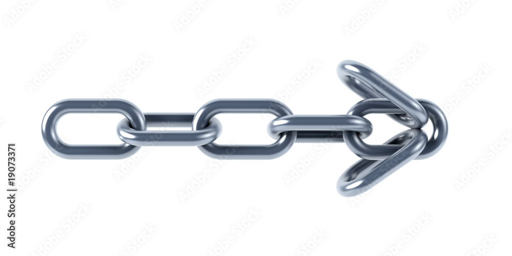 Obraz premium isolated chain links 3d rendering