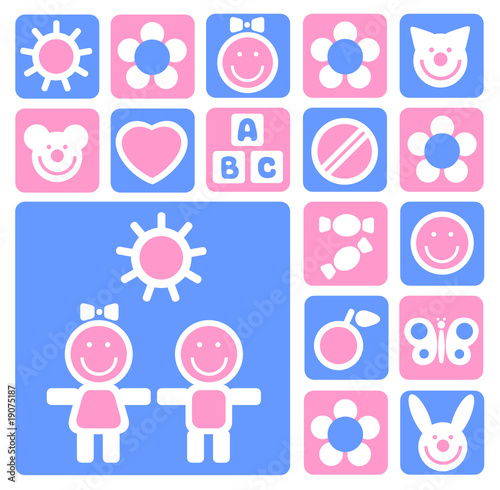 children icons set
