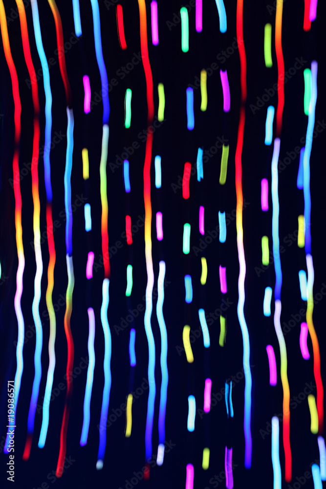 Christmas lights colorful abstract blur trails.