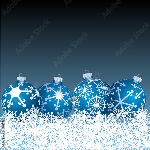 blue balls in snow