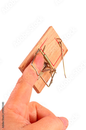 Finger in a mousetrap