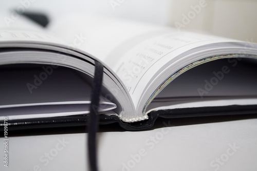 organiser with pen