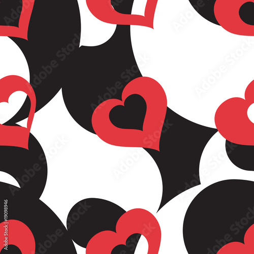 Seamless pattern with hearts