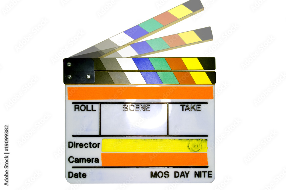 A stock photograph of a slate board used to make movies.