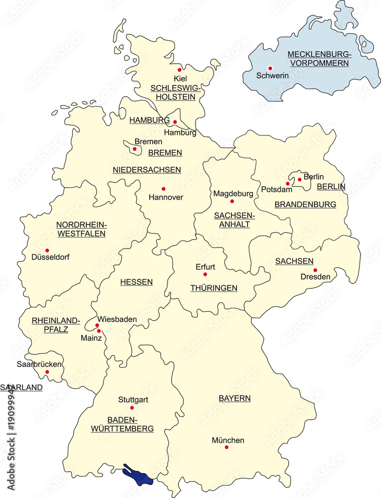Bundesrepublik Deutschland, Mecklenburg-Vorpommern freigestellt