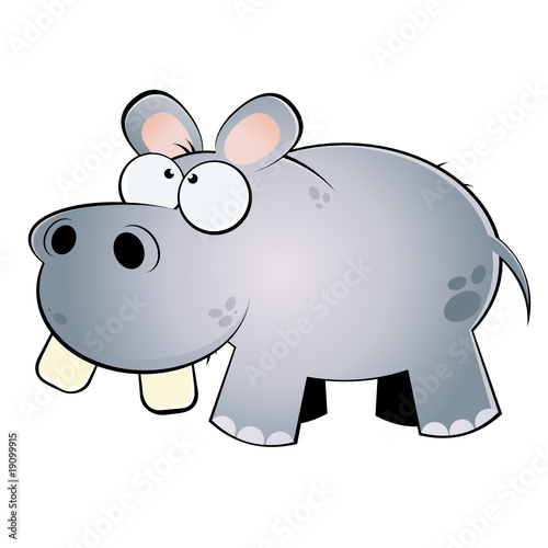 nilpferd flusspferd cartoon maskottchen